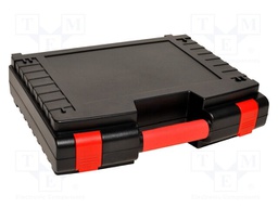 Container: transportation case; 390x314x102mm; black/red; ABS