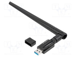 PC extension card: WiFi network; USB A plug; USB 3.0; black