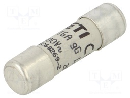Fuse: fuse; gG; 16A; 500VAC; cylindrical; 10.3x38mm