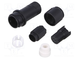 Connector: circular; plug; female; PIN: 10; w/o contacts; for cable