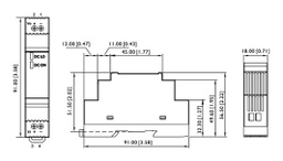 Converter: DC/DC; 15W; Uin: 9÷36VDC; Uout: 12VDC; Iout: 1.25A; IP20