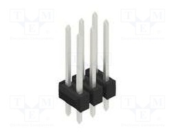 Connector: pin strips; pin header; male; PIN: 6; 2.54mm; THT; 2x3