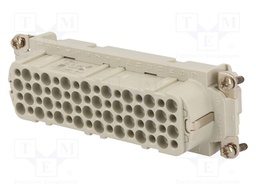 Connector: HDC; female; C146,heavy|mate D; PIN: 64; 64+PE; size E24