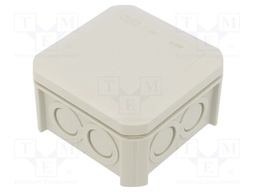Enclosure: junction box; X: 90mm; Y: 90mm; Z: 52mm; polypropylene
