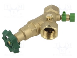 Slant valve; 16bar; brass CW617N; Thread: G 1" internal; 1603