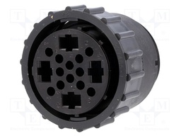 Plug; female; PIN: 16(4+12); w/o contacts; CPC Series 4; for cable