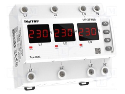 Voltage monitoring relay; 380VAC; for DIN rail mounting; VP