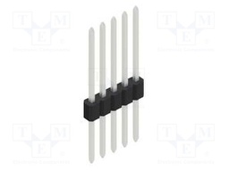 Connector: pin strips; pin header; male; PIN: 5; 1.27mm; THT; 1x5