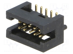 Socket; IDC; male; PIN: 10; straight; SMT; gold flash; 1.27mm