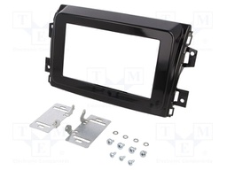 Radio frame; Fiat; 2 DIN; black gloss