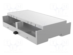 Enclosure: for DIN rail mounting; ABS + PC; grey