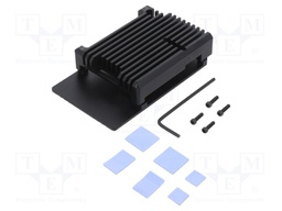 Enclosure: for computer; Raspberry Pi 4 B; black