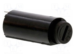 Fuse holder; cylindrical fuses; THT; 5x20mm; 10A; UL94V-0; black