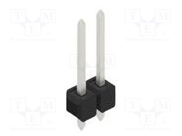 Connector: pin strips; pin header; male; PIN: 2; 2.54mm; THT; 1x2
