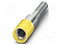 Test socket; screw terminal; PA; ways: 1; W: 6mm; H: 6mm; Body: yellow