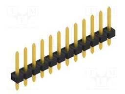 Connector: pin strips; pin header; male; PIN: 12; 2.54mm; THT; 1x12