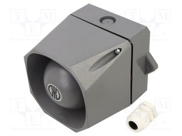 Signaller: sound; siren; 115÷230VAC; 105dB(d=1m); IP66; grey