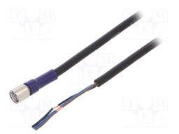 Connection lead; M8; PIN: 3; straight; 5m; plug; 0.5A; -10÷65°C; IP67