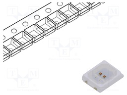 LED; SMD; 2835; yellow; 1750÷2250(typ)-2850mcd; 3.5x2.8x1.9mm