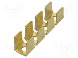 Terminal: flat; 6.4mm; 0.8mm; male; M3; 8x terminal,double; screw