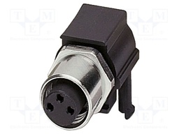 Connector: M8; female; PIN: 3; 4A; 48V; IP67; straight; unshielded