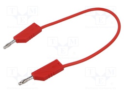 Test lead; 60VDC; 30VAC; 32A; Len: 250mm; red; Material: brass