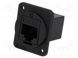 Coupler; FT; Cat: 6; Layout: 8p8c; RJ45 socket,both sides; 19x24mm