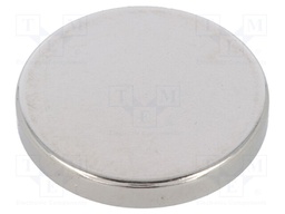 Magnet: permanent; neodymium; H: 3mm; 42N; Ø: 20mm