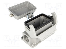 Enclosure: for rectangular connectors; Han; size 10B; with latch