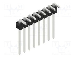 Connector: pin strips; pin header; male; PIN: 8; 2.54mm; THT; 1x8