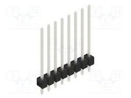 Connector: pin strips; pin header; male; PIN: 8; 2.54mm; THT; 1x8