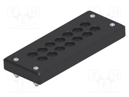 Multigate grommet; black; Holes no: 14; -40÷80°C; 5÷11mm; Entrelec