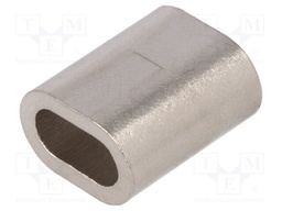 Ferrule; copper; for rope; Ørope: 5mm; L: 18mm; nickel