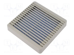 Guard; with filter; 120x120mm; Mat: plastic; Mounting: screw