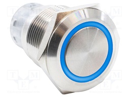 Switch: vandal resistant; Pos: 2; DPDT; 2A/24VDC; ON-ON; blue; IP65