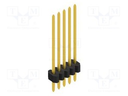 Connector: pin strips; pin header; male; PIN: 5; 1.27mm; THT; 1x5