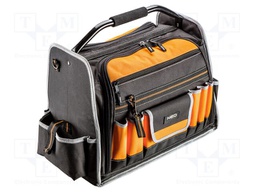 Bag; tool case; black-orange; poliester 600D; 495x270x380mm; 25kg
