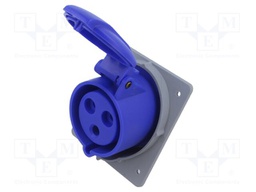 Connector: AC supply 3-phase; socket; female; angled; -25÷40°C