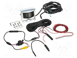 Rear view camera; 113°; white; 12VDC; Kit: camera; Features: NTSC
