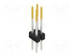 Connector: pin strips; pin header; male; PIN: 4; 2.54mm; THT; 2x2