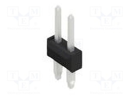 Connector: pin strips; pin header; male; PIN: 2; 2.54mm; THT; 2x1