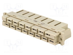 Plug; DIN 41612; type H; female; PIN: 15; 6.3mm connectors; 15A