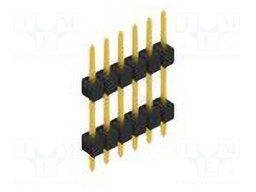 Connector: pin strips; pin header; male; PIN: 6; 2.54mm; THT; 1x6