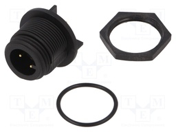 Circular Connector, IP68, Rear Mount, Buccaneer 400 Series, Panel Mount Plug, 3 Contacts