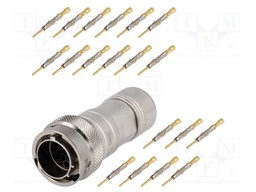 Connector: circular; Series: RT360; plug; male; crimped; for cable