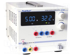 Power supply: laboratory; Channels: 3; 0÷30VDC; 0÷5A; 0÷5VDC; 12VDC