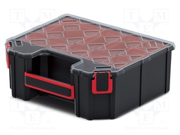 Container: collective; with boxes; black; 284x243x105mm; TAGER