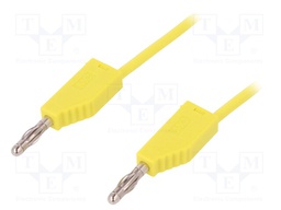 Test lead; PVC; 0.5m; yellow; 32A; 60V; Cond.cross sec: 2.5mm2