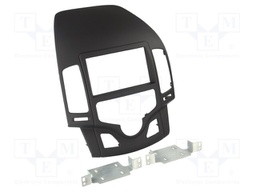 Radio frame; Hyundai; 2 DIN; black/rubber-touch