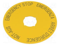 Description label; 90mm; Application: for emergency button